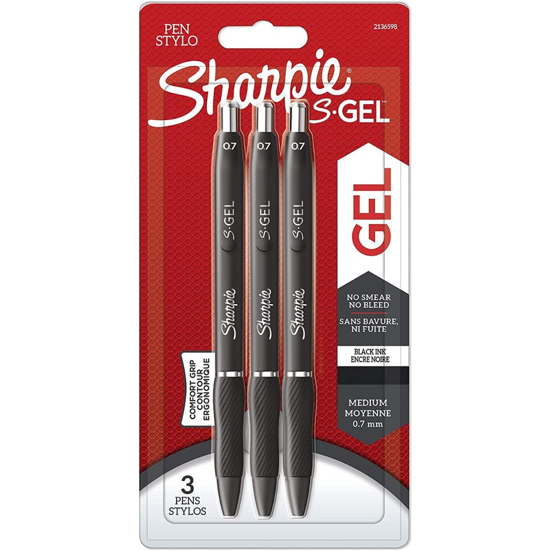 SHARPIE GEL PENS 0.7MM BLK BL3 (2136598)